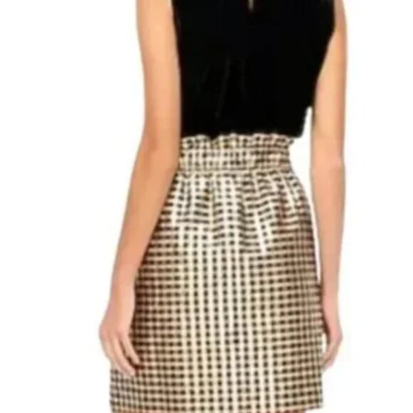 J. Crew Factory Metallic Gingham Pull-On Mini Skirt Size XS NWT - Picture 2 of 4